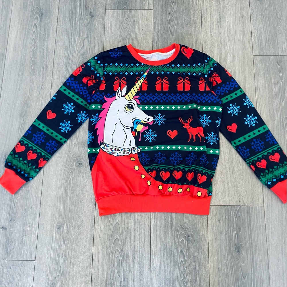 Unicorn ugly Christmas sweater